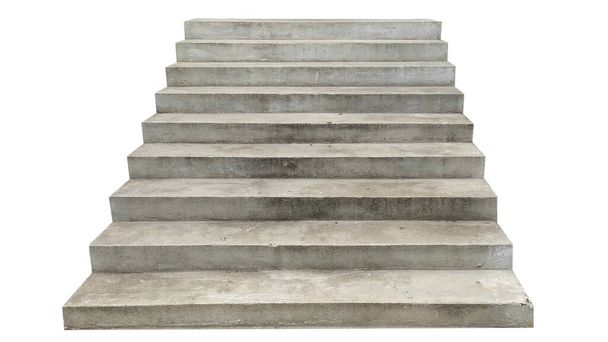 широкая бетонная лестница. изолированные на белом фоне
 - Фото, изображение