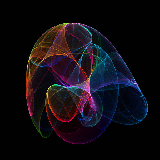 Rainbow smoke transparent fractal - Photo, Image