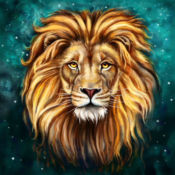 Koning Leeuw aslan - Foto, afbeelding