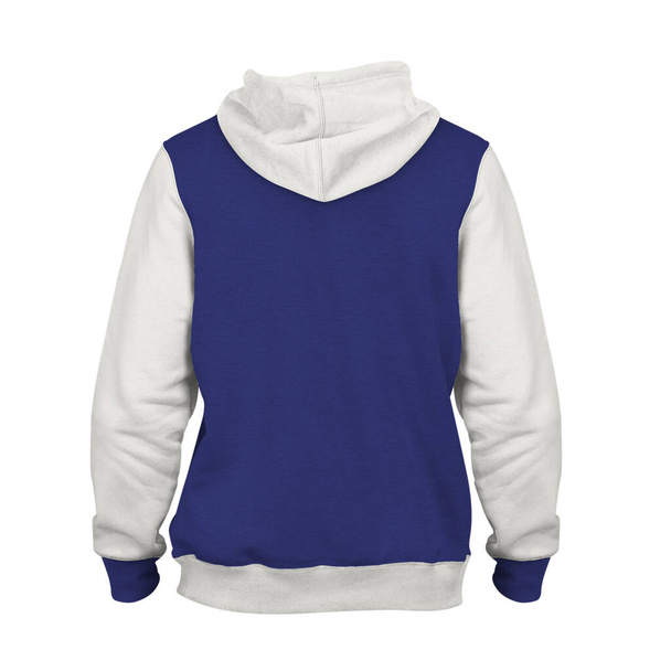 Get this Back View Pulls Over Hoodie Mock Up in Royal Blue Color to complete your design process.. - Photo, Image