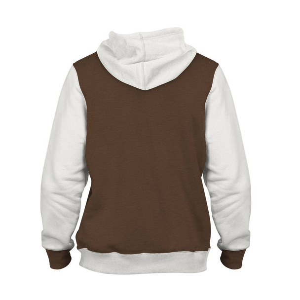 Get this Back View Pulls Over Hoodie Mock Up in Royal Brown Color to complete your design process.. - Photo, Image