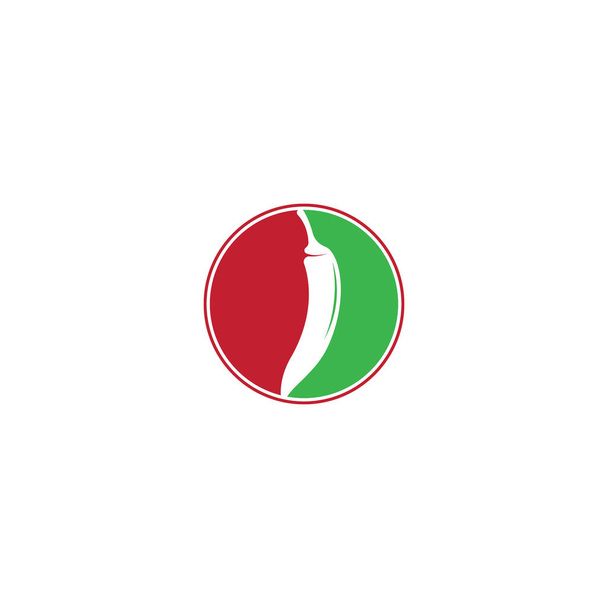 Chili scharfe und würzige Lebensmittel Vektor Logo Design Inspiration. Chilipfeffer Symbol Vektor Logo Vorlage. - Vektor, Bild