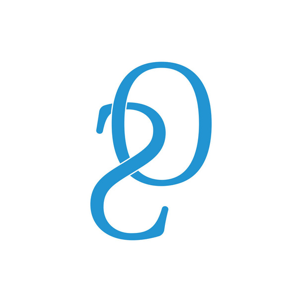 kirjaimet o2 sininen logo vektori
 - Vektori, kuva