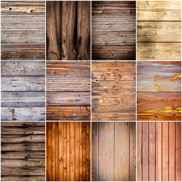 Collection of wood texture backgrounds - Photo, Image