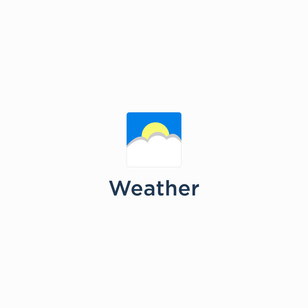 Icono vectorial de un botón meteorológico moderno
 - Vector, Imagen