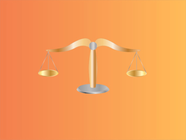 Scales of justice ( background on separate layer ) - Vector, Image