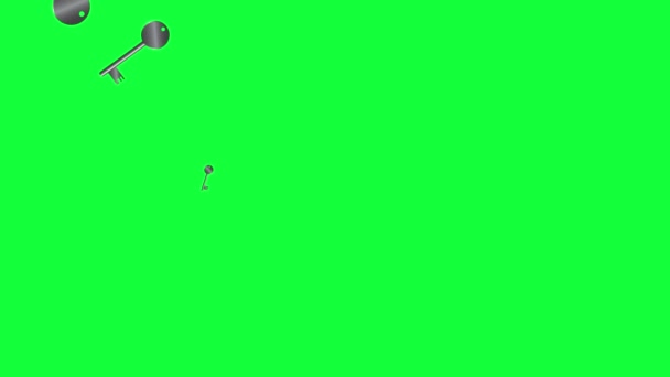 Claves de bloqueo de estilo vintage elementos de animación pantalla verde croma key, bucle sin costuras
 - Metraje, vídeo