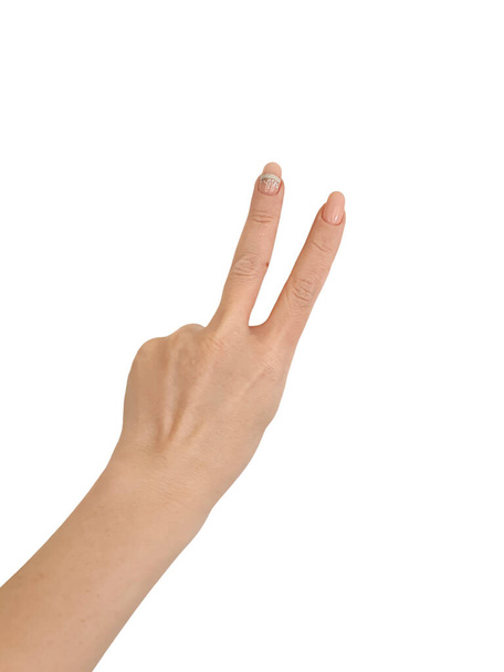 Жіноча рука ізольована на білому тлі
 - Фото, зображення