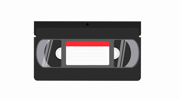 Απομονωμένη διανυσματική απεικόνιση ενός Videocassette. Ταινία VHS - Διάνυσμα, εικόνα