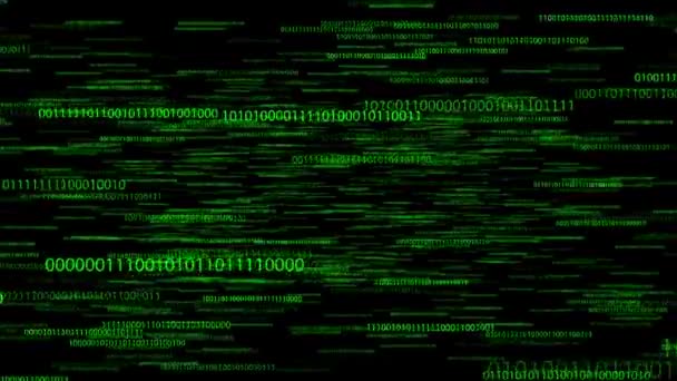 kabeljauw binaire abstracte achtergrondbeweging, computercode - Video