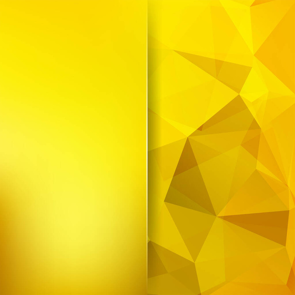 Abstract geometric style yellow background. Blur background with glass. Vector illustration - Vector, Image
