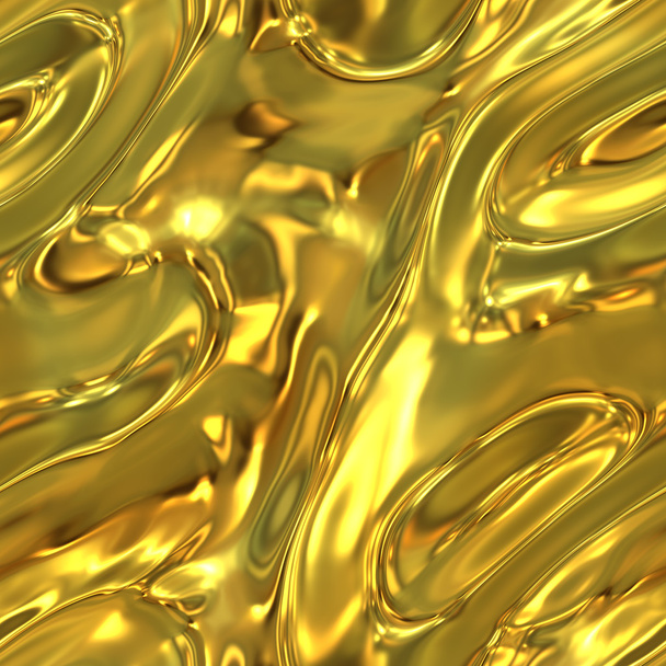 ゆがんだ溶融ゴールド プレート - シームレス テクスチャ 3 d モデリングとレンダリングに最適 - 写真・画像