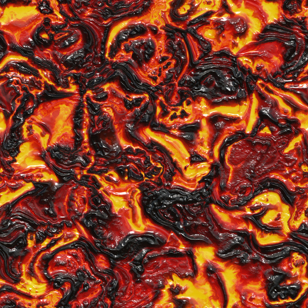 Flujo de lava fundida al rojo vivo: textura perfecta para modelar y renderizar en 3D
 - Foto, imagen