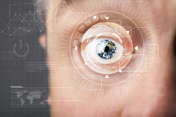 Cyber mies Technolgy silmä näköinen - Valokuva, kuva