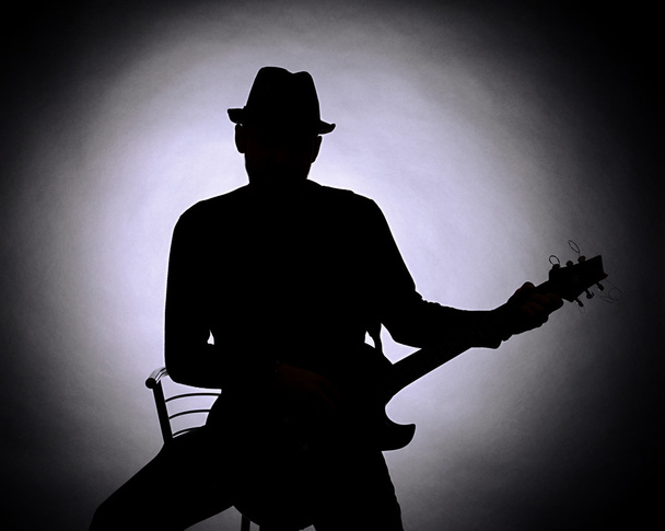 Guitarist silhouette - Fotografie, Obrázek