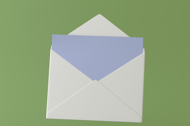 Brief auf grünem Hintergrund - Foto, Bild