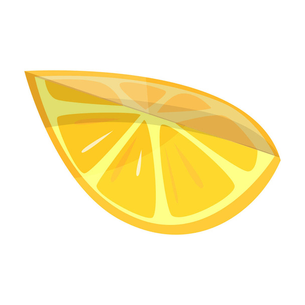 Lemon vector icon.Cartoon vector icon isolated on white background lemon. - Vector, Image
