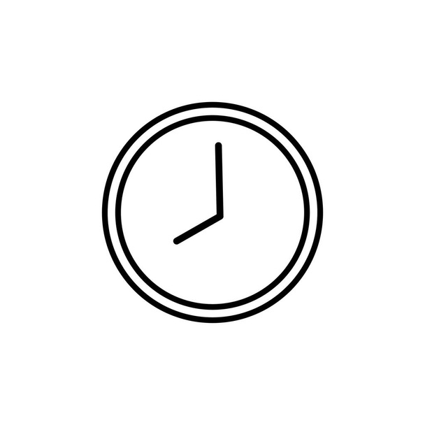 Ikona linii zegara izolowana na białym tle - Zdjęcie, obraz