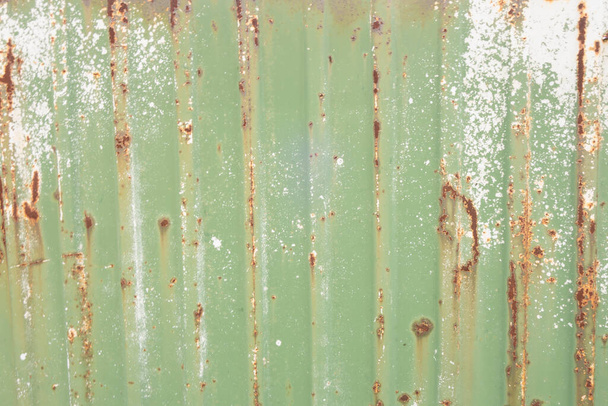 Rusty green sheet of metal. Creative vintage background - Фото, изображение