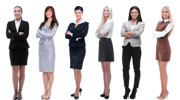 Collection of full-length portraits of young business women - Φωτογραφία, εικόνα