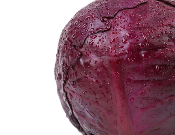Background of fresh red cabbage - Foto, imagen