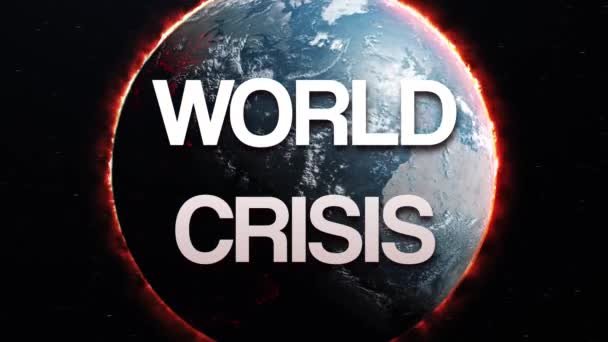 地球上の2020年。世界的な危機の概念記号。ループビデオ - 映像、動画
