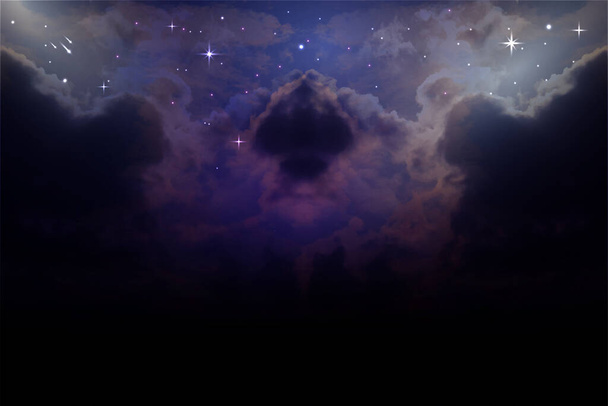 fundo galáxia com estrela em queda, galáxia espacial ilustração
 - Vetor, Imagem
