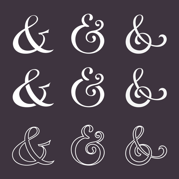 Ampersand collectie - Vector, afbeelding
