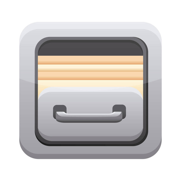 fichiers armoire app bouton menu icône isolée
 - Vecteur, image
