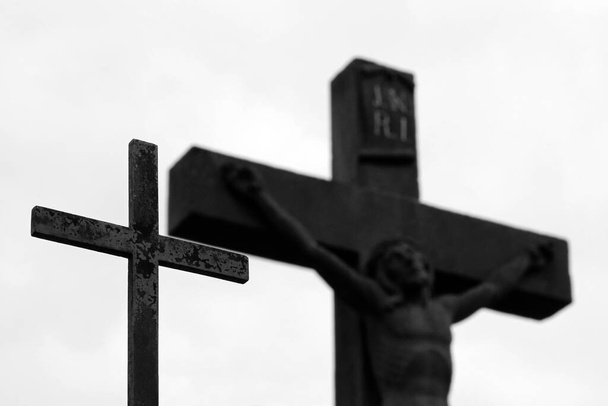 dva kříže, krucifix, detailní záběr - Fotografie, Obrázek