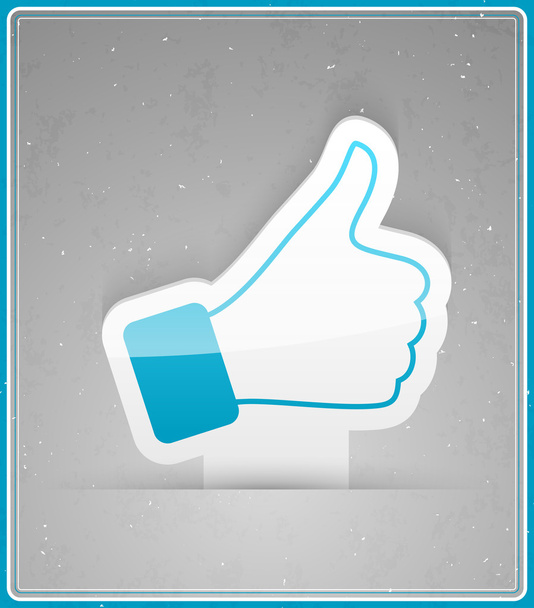 Thumbs up sticker. - Vector, Image