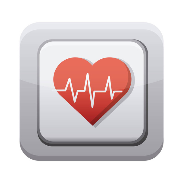 menu pulsante cardio app icona isolata
 - Vettoriali, immagini