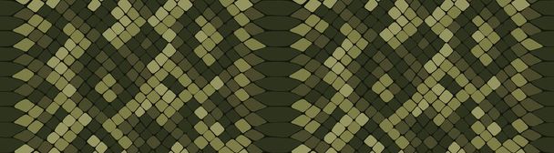 Piel de serpiente vectorial, patrón de camuflaje de reptil para el diseño de la tela. Estampado animal, textura de pitón sin costuras. Fondo de cuero abstracto - Vector, Imagen