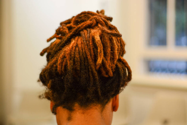 Rear view of woman with dreadlocks - Photo, Image