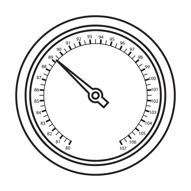 Barometer vector icon.Outline vector icon isolated on white background barometer . - Vector, Image