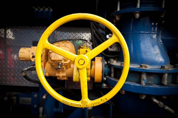 Yellow industrial valve tap - Photo, Image