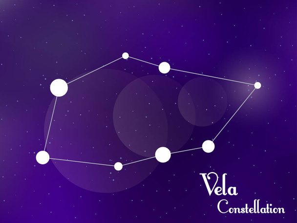 Constellation de Vela. Ciel étoilé. Un amas d'étoiles, galaxie. Dans l'espace. Illustration vectorielle
 - Vecteur, image