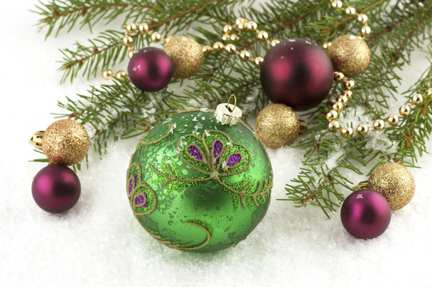 Christmas decorations with christmas baubles - Photo, Image