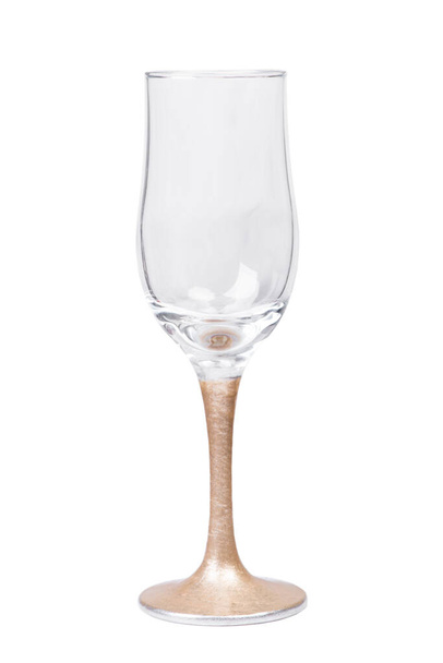 Κενό ποτήρι σαμπάνιας απομονωμένο σε λευκό φόντο - Φωτογραφία, εικόνα