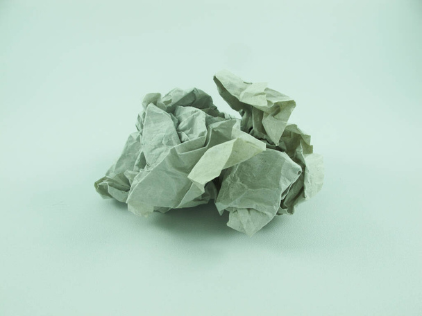 Crumpled Paper on a White Background, Object Photography - Φωτογραφία, εικόνα