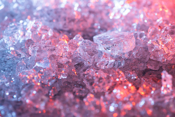 close up view of abstract blue and red crystal textured background - Photo, Image