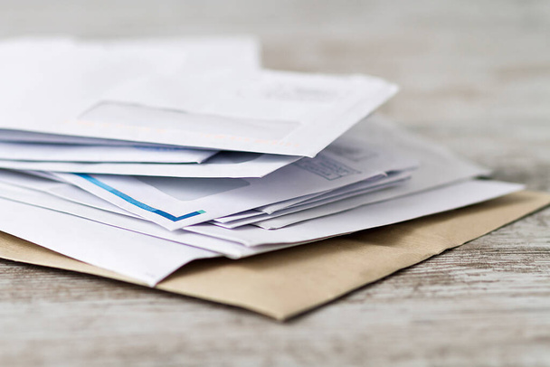 A stack of professional or invoice letters - Photo, Image