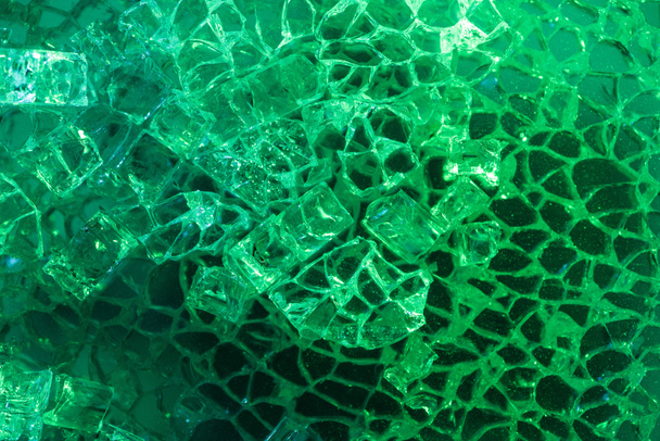 vue du dessus du fond texturé abstrait de glace verte
 - Photo, image