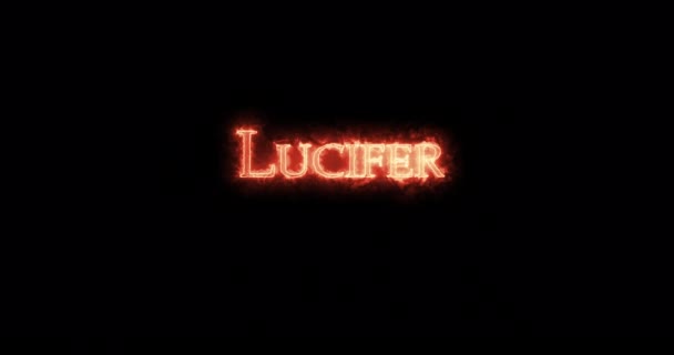 Lucifer écrit avec le feu. Boucle - Séquence, vidéo