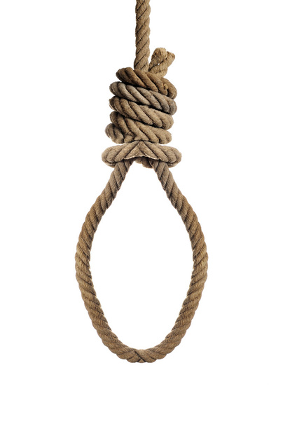 rope with a hangmans noose - Foto, Imagen