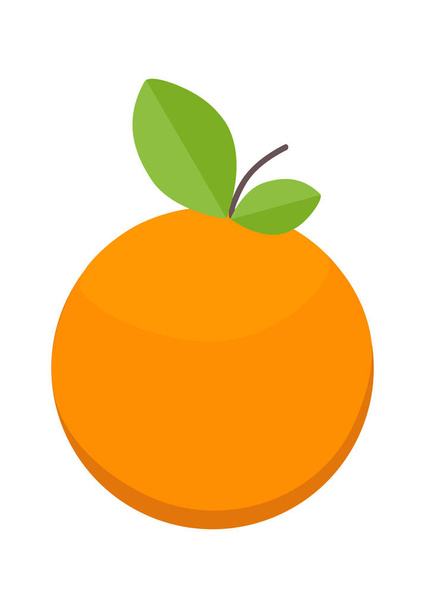 Orange fruit closeup icon orange round fruit - Vector, Image