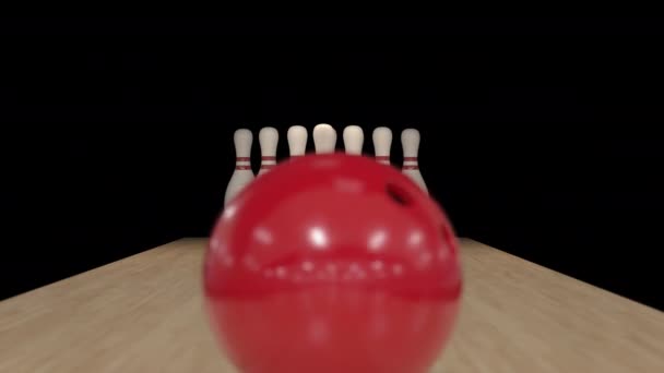 Bowling Strike en cámara lenta en canal alfa
 - Imágenes, Vídeo