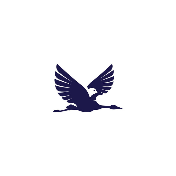 crane and finch . the finch bird in the crane bird , a friendship goals - Vector, Image