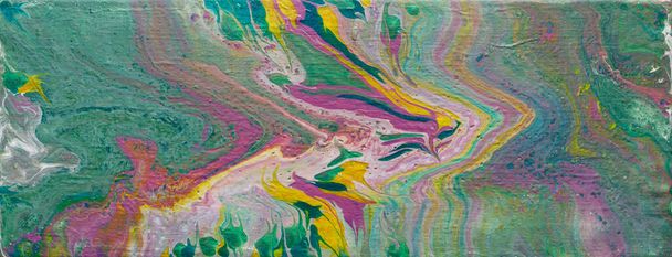 abstract painting in green colors - Photo, Image