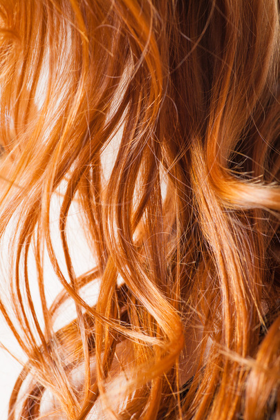 Red hair macro or closeup view - 写真・画像